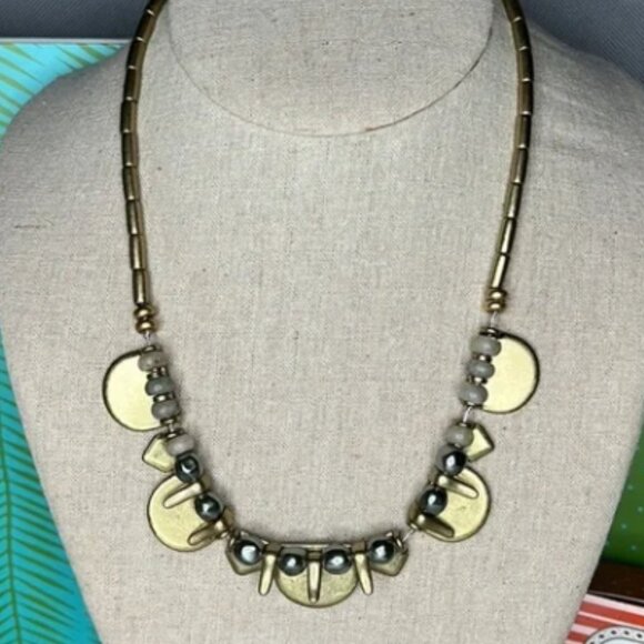 STELLA & DOT blue COLLETTE 3 in 1 statement necklace - Picture 5 of 5